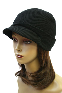 Winter Visor Cap #1972 Black - Dz