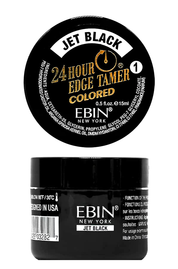 Ebin 24 Hr Edge Tamer Colored (15ml) - Jet Black  #174