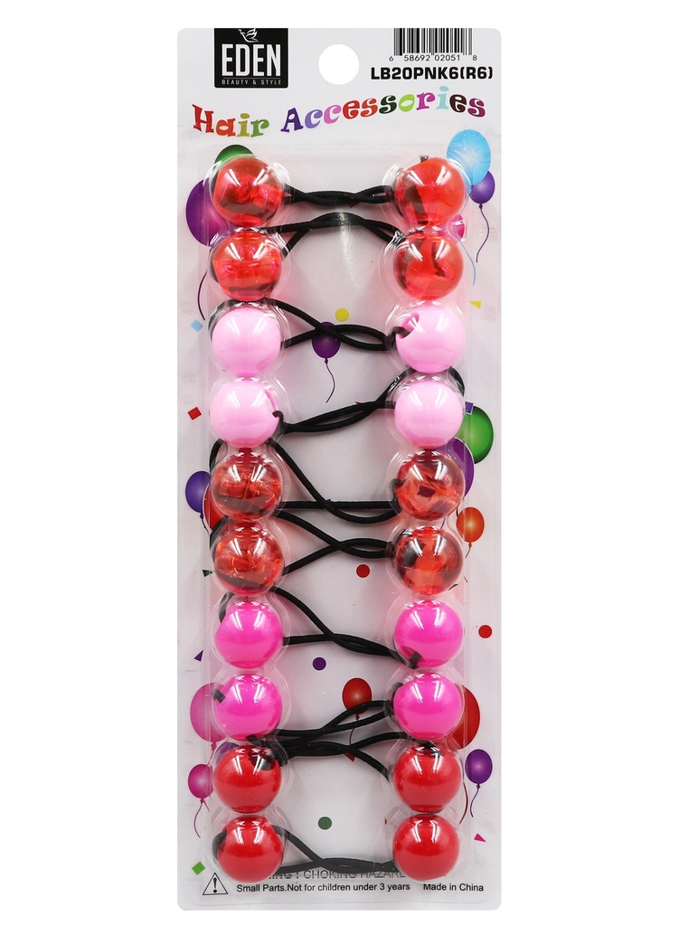 [LB20PNK6[R6]] Eden 20mm Hair Ball -Pink Asst #LB20PNK6[R6] -pk