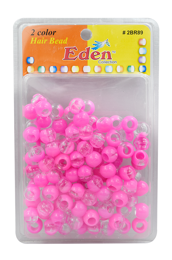 [EDN27892F] Eden 2Color XLG Blister LG Round Bead Clear/Pink #2BR89CHOT -pk