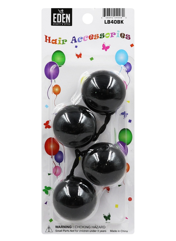 Eden 40mm Hair Ball -Black #LB40BK -pk
