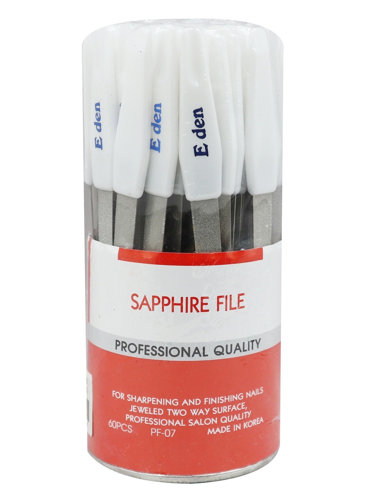 Eden 7" Sapphire Nail File #PF07J (60 pc/jar)