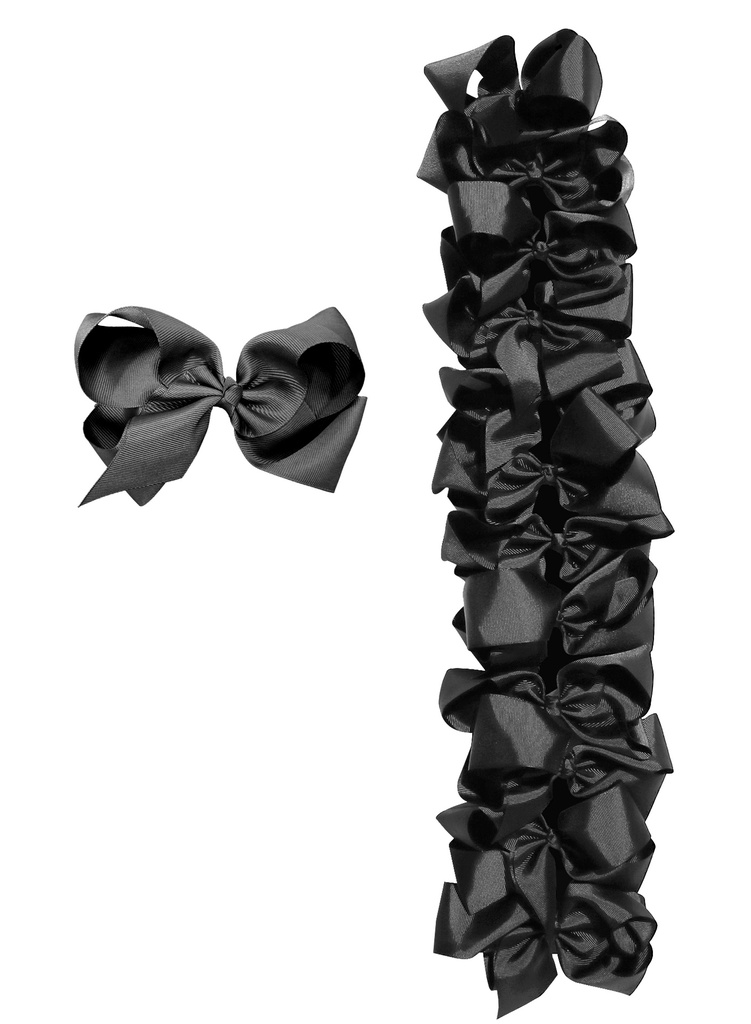 Eden Bow Hair Accessory (5cm) #64701 Black -dz