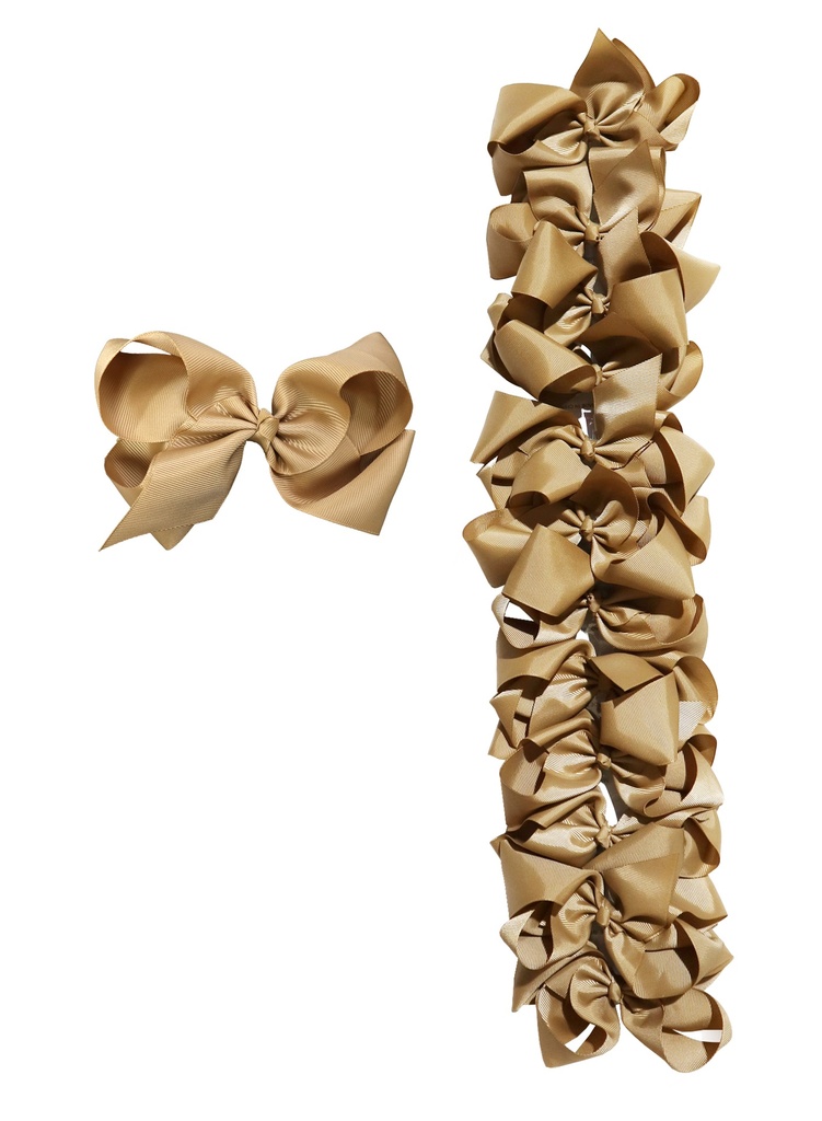 [EDN64704] Eden Bow Hair Accessory (5cm) #64704 Khaki -dz