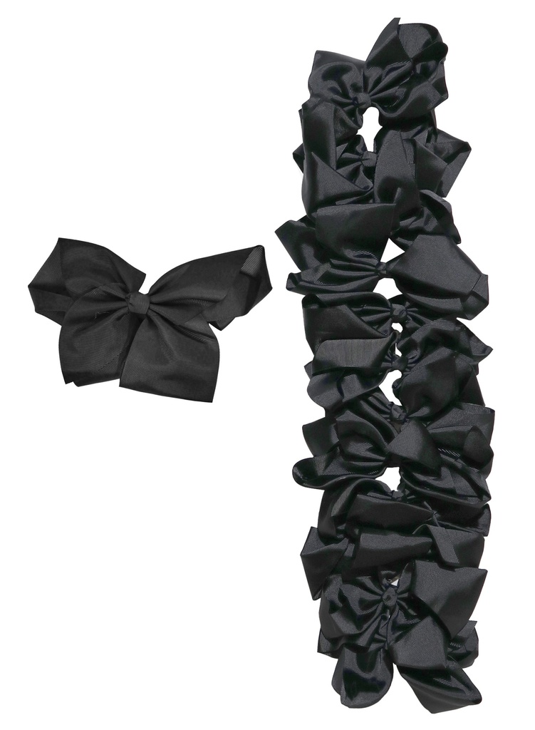 Eden Bow Hair Accessory (Jumbo/7.5cm) #66001 Black -dz
