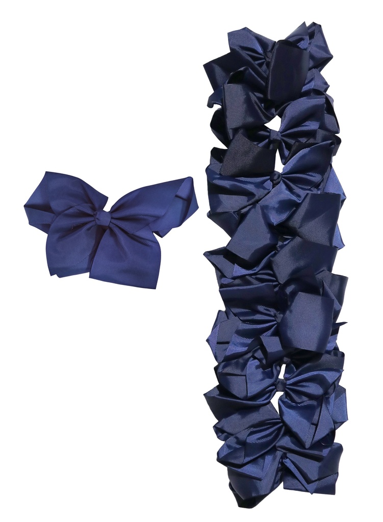 Eden Bow Hair Accessory (Jumbo/7.5cm) #66003 Navy -dz