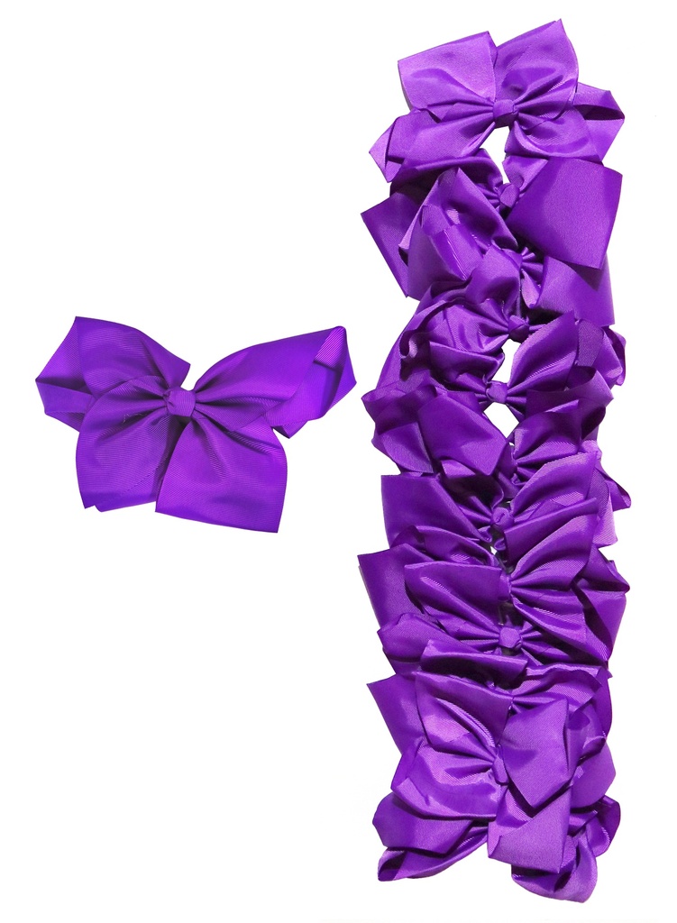 Eden Bow Hair Accessory (Jumbo/7.5cm) #66004 Purple -dz