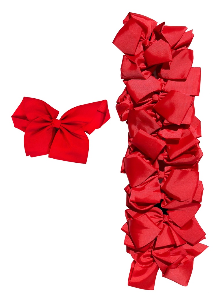 [EDN66005] Eden Bow Hair Accessory (Jumbo/7.5cm) #66005 Red -dz