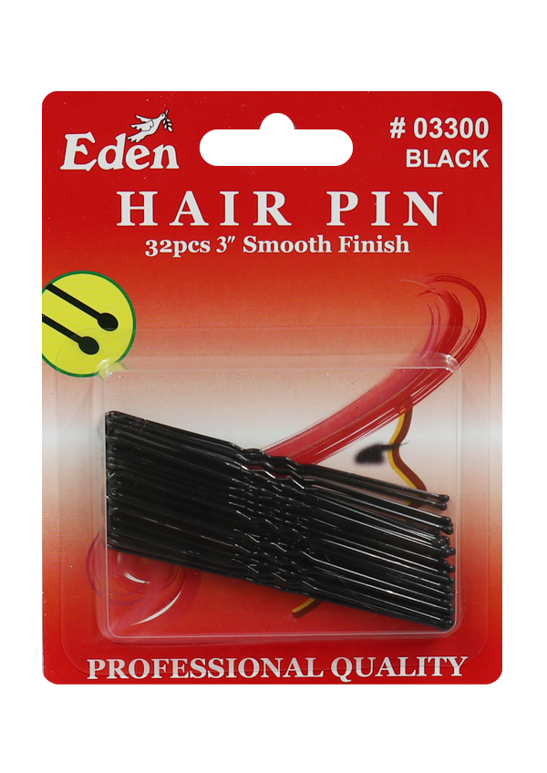[EDN03300] Eden Hair Pin 32pcs 3" #03300 Black -dz