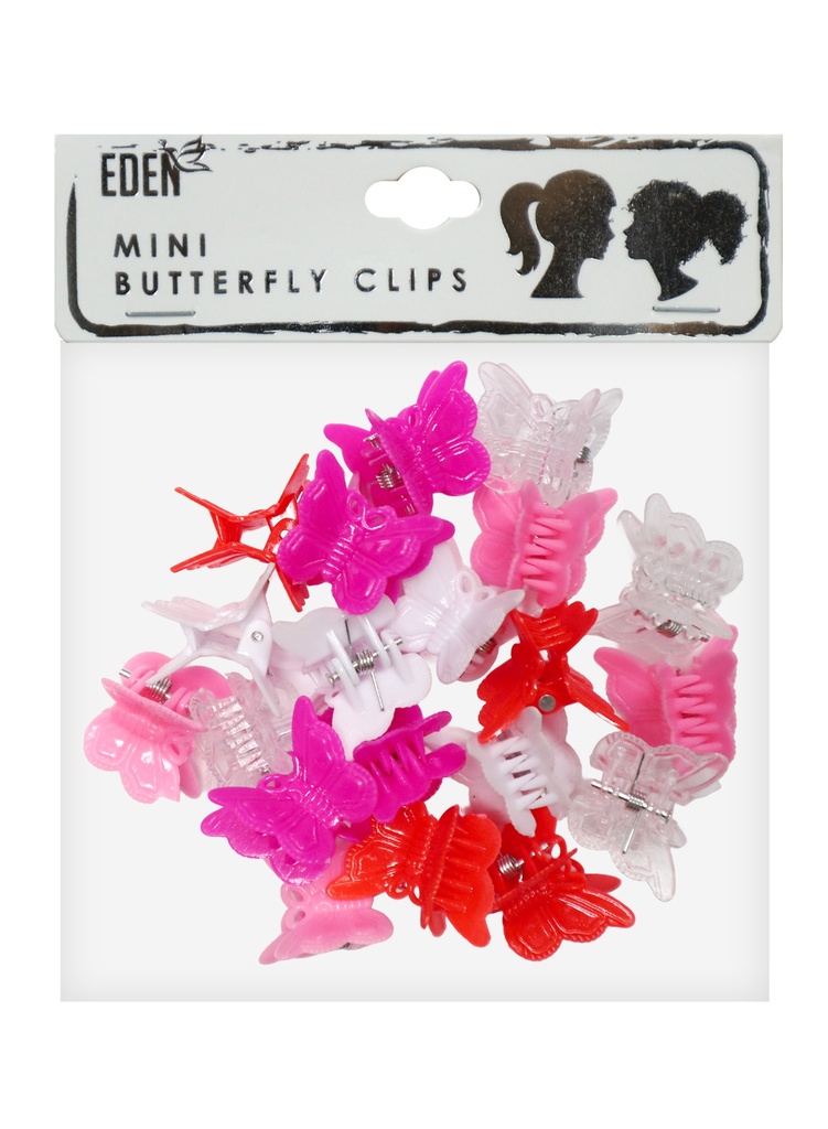 [EDN68107] Eden Mini Buterfly Clips #68107 Pink Mix -dz