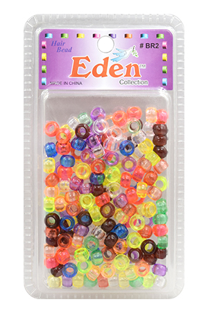 Eden SM Blister Round Bead-Clear Asst#BR2CM-pk