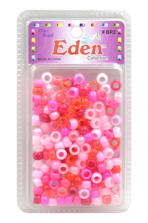 Eden SM Blister Round Bead-Pink/Red Asst#BR2PNK6-pk