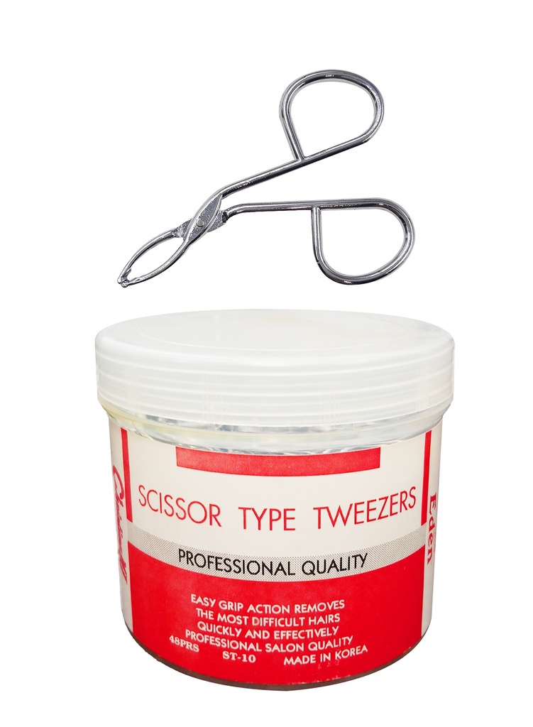 Eden Scissor Type Tweezer #ST10J (48 pc/jar)