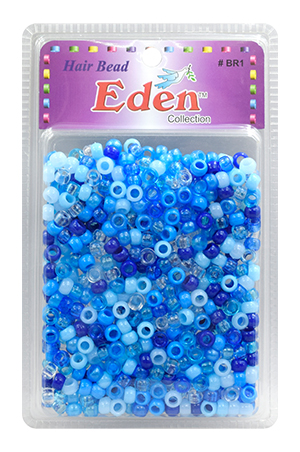 [BR1B6] Eden Small Blister Round Bead -Blue Mix #BR1B6 -pk