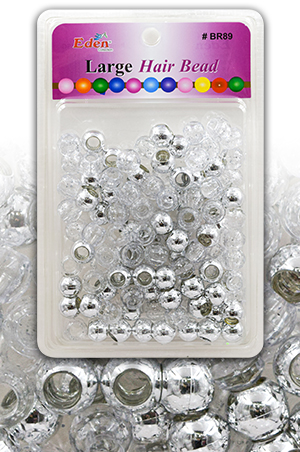 Eden XGL Blister Round Bead-M Sil Glitter#BR89MSG-pc