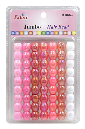 [BR63P6AB] Eden XLG Blister JUMBO Round Beads -Shiny Pink Tone AB #BR63P6AB(#BR63) -pk
