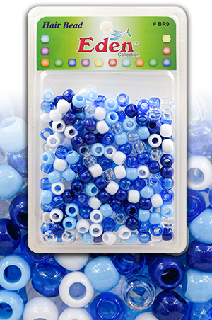 [BR9B6] Eden XLG Blister Med Round Bead-Blue#BR9-B6-pk