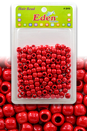 [BR9RED] Eden XLG Blister Med Round Bead-Red #BR9RED -pk