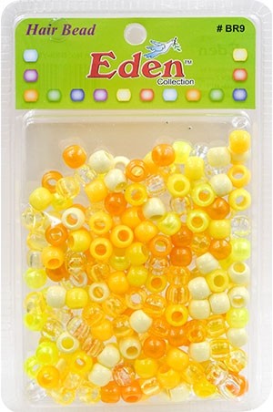 [BR9YM] Eden XLG Blister Med Round Bead-YellowTone #BR9-YM -pk