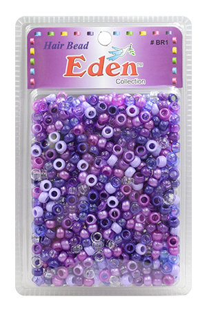 [BR1PUR6] Eden XLG Blister Round Bead -Purple Asst #BR1PUR6(PM) -pk