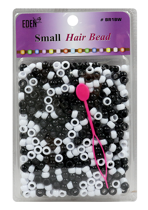 [BR1BW] Eden XLG Blister Small Round Bead -Black&White #BR1BW -pk