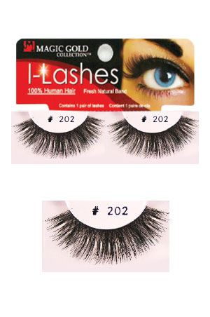 Eyelashes #202 Black (Magic Gold)