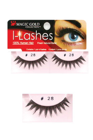 Eyelashes #28 Black (Magic Gold)