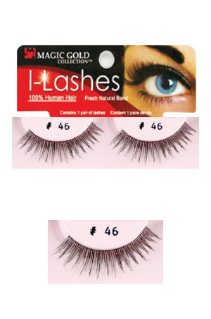 Eyelashes #46 Black (Magic Gold)