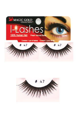 Eyelashes #47 Black (Magic Gold)