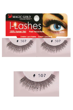 Eyelashes #507 Black (Magic Gold)