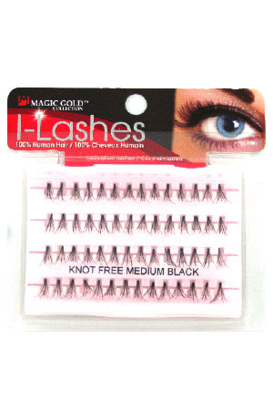 [MG91901] Eyelashes #Knot Free Flares Medium Black (Magic Gold)