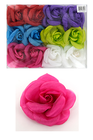 Flower hair clip #6754 (12pcs/pk) -pk