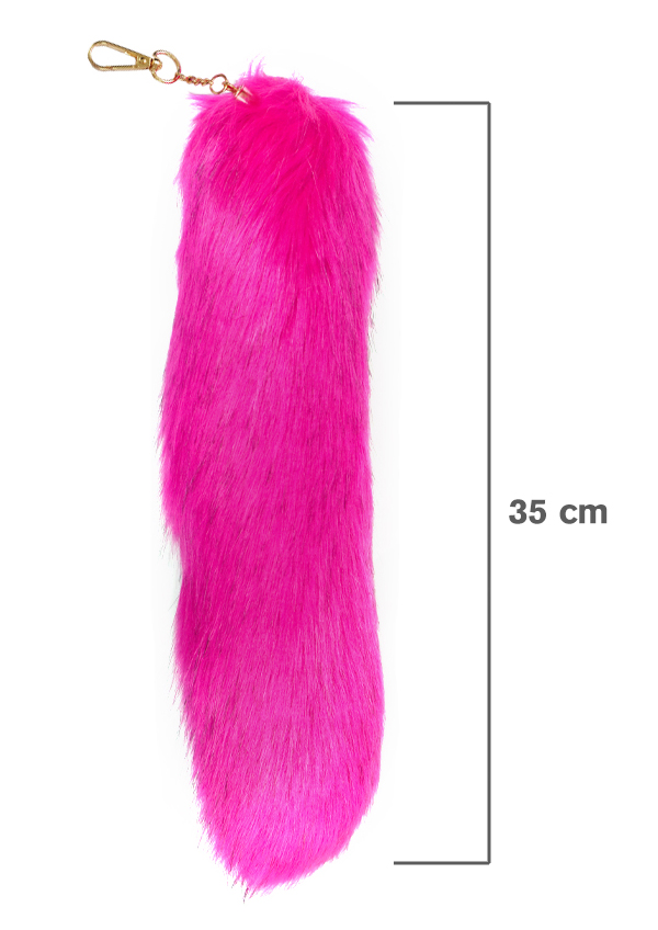 [KCFT005] Fox Tail Key Chain - Hot Pink #KCFT005 (6 pc/1 pk) -pk
