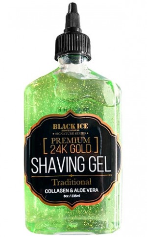 Black Ice 24k Gold Shaving Gel-Traditional #BBC009TRA (8oz) #9