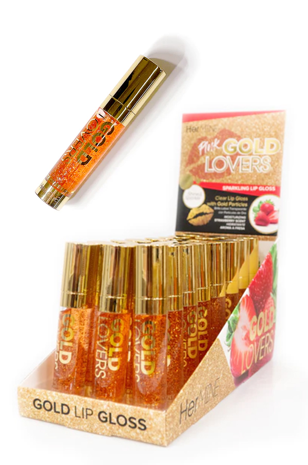 [HER02963] HERMINE Lip Oil-Gold Lovers-Strawberry scent(24pc/box) #13