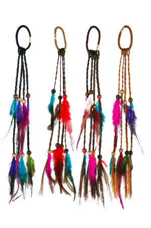 Hair Clip with Feather #3049-06 ASST -dz