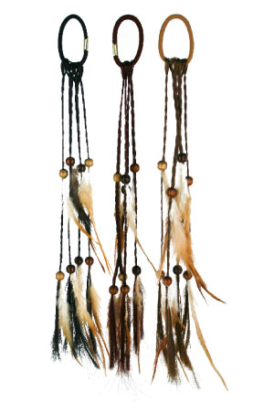 [MG30496] Hair Clip with Feather #3049-07 ASST -dz