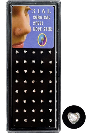 Bode Pier Cing Heart-Nose #NSG91549-Pcs