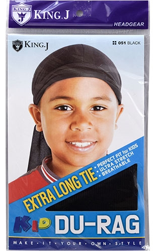 King.J  Kid Du-Rag #K051 Black-dz