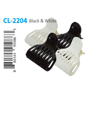 Butterfly Clamp (L) #CL2204 Black&White -pk