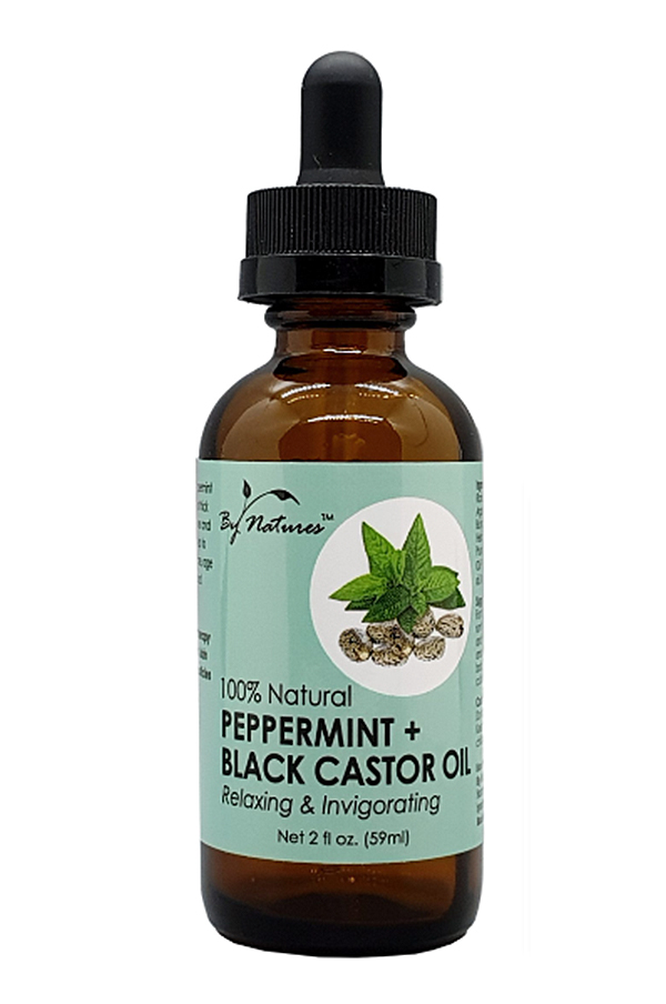 By Natures 100% Natural Peppermint + Black Castor Oil (2oz) #22
