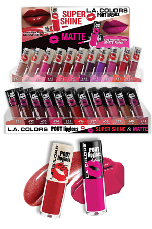 L.A. Colors Pout Lipgloss 264pc DS (22kinds,12each)#CAD56.1