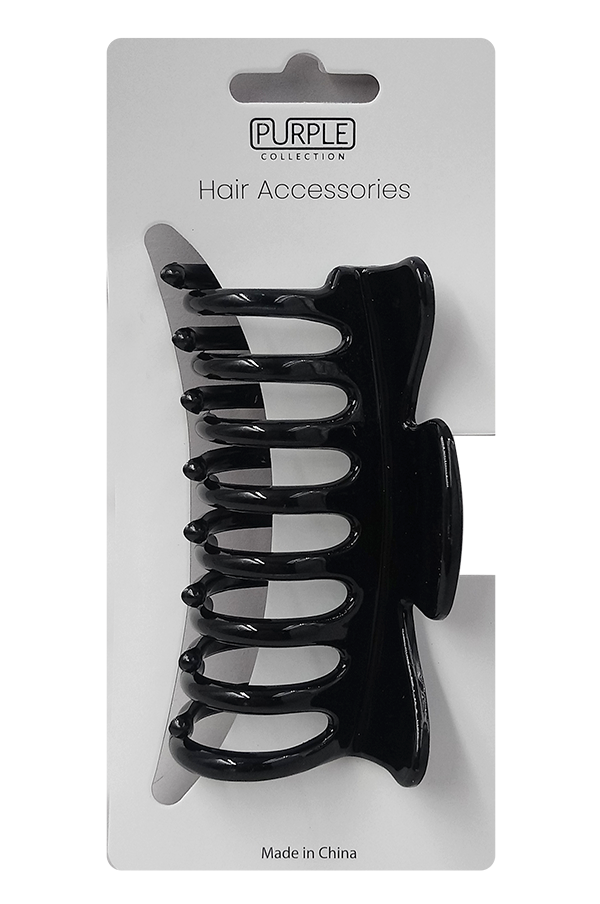 Purple Collection Jaw Clip (Medium/Black) #HCL35-1BLA - dz