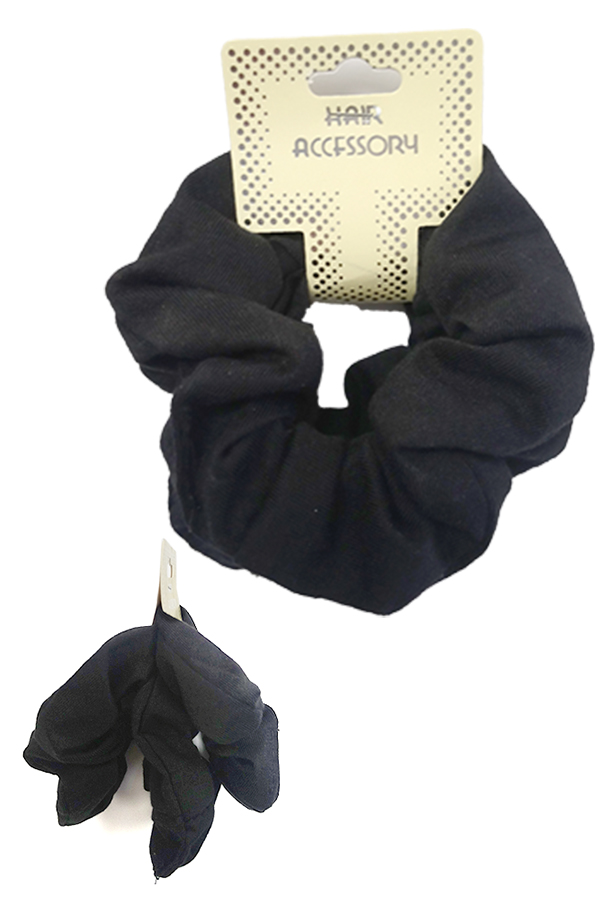 Magic Collection Hair Scrunch (Cotton Black) #HASCR010BLA - dz