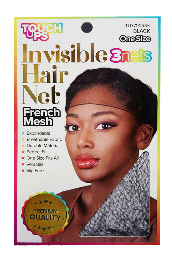 Touch Ups Invisible Hair Net 3nets -Black #TU77009BK - dz