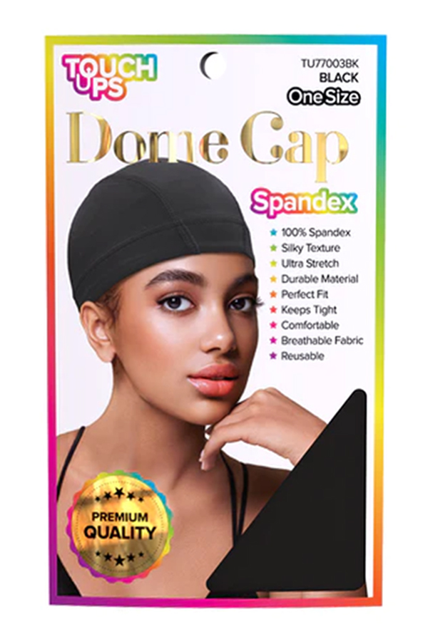 Touch Ups Dome Cap Spandex #TU77003BK (Black) - dz