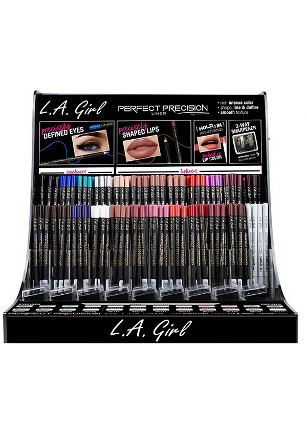 L.A. Girl Perfect Precision Eye/Lipliner 225pc Display (24kindsx9pc+Shap9pc) #GCD267.1