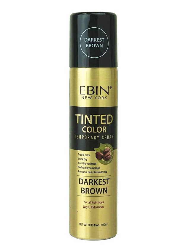 Ebin Tinted Color Temporary Spray - Darkest Brown (3.38 oz) #216