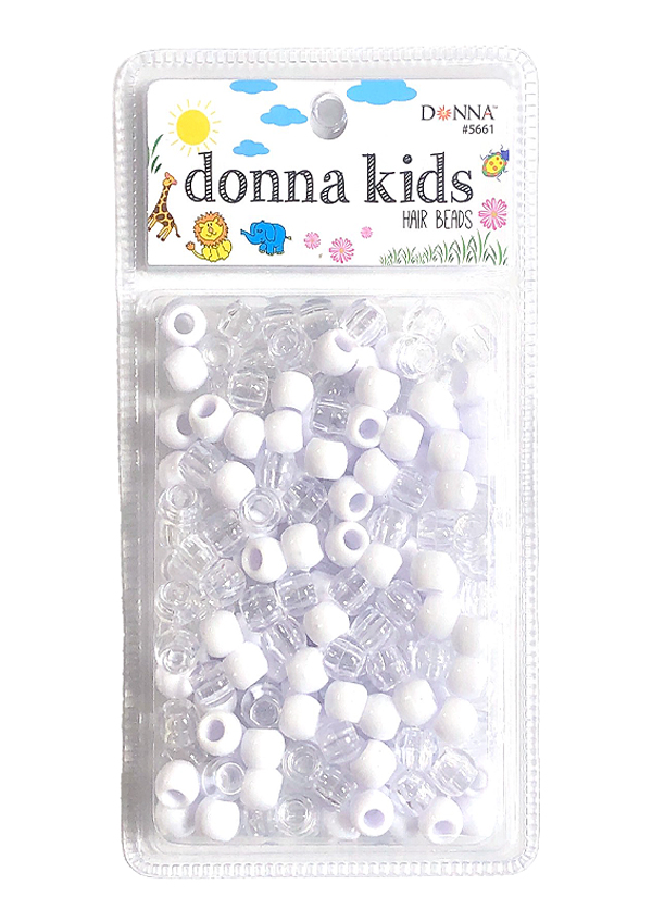 Donna Kids Medium LG PK Bead W/Beader #5661 WT/CL Mixed -pc