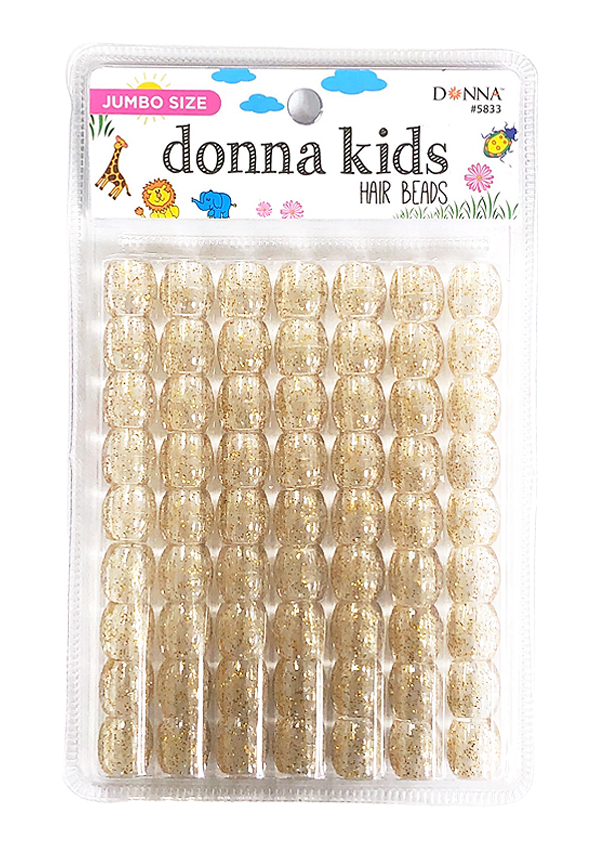 Donna Kids Jumbo LG PK Bead #5833 Gold Glitter - pc